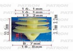Клипса пластмассовая Infiniti,Nissan применяемость: внутренняя отделка - двери PATRON P37-1123