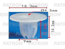 Клипса пластмассовая Mercedes применяемость: молдинг PATRON P37-1924