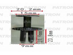 Клипса пластмассовая BMW применяемость: пистон распорный со шляпкой PATRON P37-0473