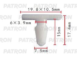 Клипса пластмассовая Citroen,Peugeot,Renault применяемость: молдинги PATRON P37-1929