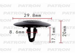 Клипса пластмассовая Daihatsu, Lexus, Toyota применяемость: внутренняя отделка PATRON P37-0052