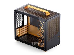 Корпус JONSBO Jonsplus Z20 Orange/Black без БП, боковая панель из закаленного стекла, mini-ITX, micro-ATX, черно-оранжевый