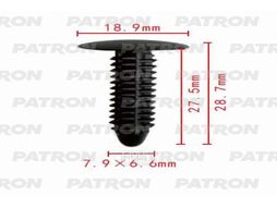 Клипса пластмассовая GM применяемость: внутренняя отделка PATRON P37-0154