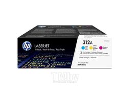 Картридж лазерный HP 312A CF440AM голубой/желтый/пурпурный x3упак. (2400стр.) для HP CLJ Pro M476 (CF440AM)