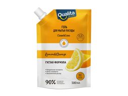 Средство для мытья посуды QUALITA LEMON&ORANGE, 500мл