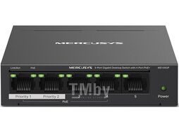 Коммутатор Mercusys MS105GP, 5xLAN 1Gbps