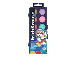 Акварель Kids Space Animals Neon+Pastel медовые с УФ защитой яркости 12 цветов Erich Krause 61364