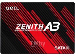 Накопитель SSD Geil Zenith A3 1TB (A3FD16I1TBG) (2.5", SATA 3.0, QLC, скорость чтения/записи: 500/450MB/s)