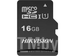 Карта памяти 16Gb Hikvision HS-TF-C1(STD)/16G/Adapter, SD Micro, SDHC Class 10, переходник