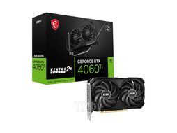 Видеокарта GeForce RTX 4060 Ti, 8Gb GDDR6 128bit, MSI RTX 4060 Ti VENTUS 2X BLACK 8G, RTL