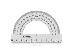 Транспортир 10см 180*, металлический Стамм ТР-31662