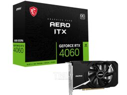 Видеокарта GeForce RTX 4060, 8Gb GDDR6 128bit, MSI RTX 4060 AERO ITX 8G OC, RTL