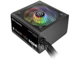 Блок питания 500Вт, Thermaltake Smart RGB 500 SPR-500AH2NK-2 (PS-SPR-0500NHSAWE-1), 80 Plus, APFC, ATX