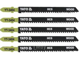 Полотна для электролобзика по дереву 75х100х1,3мм 10TPI чист. рез. (5шт) Yato YT-3404