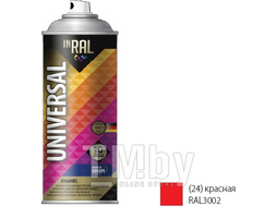 Эмаль аэроз. универсальная INRAL UNIVERSAL ENAMEL 24 красный 400мл (3002) (26-7-6-024)