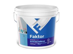 Краска FAKTOR интерьерная влагостойкая белая 13 кг