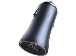 Автомобильное зарядное устройство Baseus Golden Contactor Pro Dual Quick Charger Car Charger U+C 40W Dark Gray (CCJD-0G)