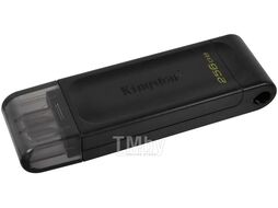 Накопитель USB Kingston DataTraveler 70 256GB (DT70/256GB) (USB-C 3.2 Gen 1 Type-C (5 Гбит/сек), с колпачком, материал корпуса: пластик, цвет черный)