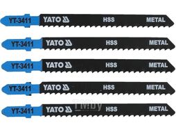 Полотна для электролобзика по металлу и Al 75x100x1,0мм 8TPI (5шт) Yato YT-3411