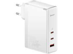 Сетевое зарядное устройство Baseus GaN5 Pro Fast Charger 2C+U 140W EU White (With Data Cable Type-C to Type-C 240W 1m White) (CCGP100202)