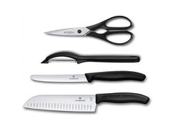 Набор ножей кухон. Victorinox Swiss Classic Kitchen 6.7133.4G компл.: 4шт черный подар.коробка