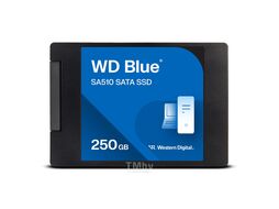 SSD накопитель Western Digital 2.5" 2TB WD Blue Client SSD WDS200T3B0A SATA 6Gb/s, 560/530, IOPS 95/84K, MTBF 1,75M, 3D NAND TLC, 500TBW, Retail (856315)