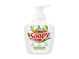 Жидкое мыло-пенка "Soapy" "Грейпфрут и зелёный чай" пенный дозатор 400 мл. Clean&Green CG8236