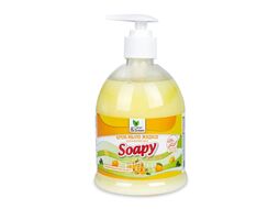 Крем-мыло жидкое "Soapy" Premium "бисквит" увлажняющее с дозатором 500 мл. Clean&Green CG8110