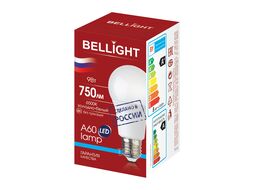 Лампа светодиодная А60 9Вт Е27 6500К LED Bellight