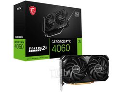 Видеокарта GeForce RTX 4060, 8Gb GDDR6 128bit, MSI RTX 4060 VENTUS 2X BLACK 8G OC, RTL