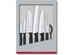 Набор ножей кухон. Victorinox Swiss Classic Kitchen 6.7133.7G компл.: 7шт черный подар.коробка