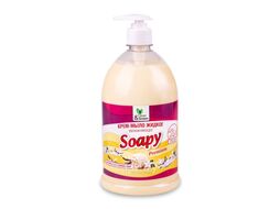 Крем-мыло жидкое "Soapy" Premium "ваниль со сливками" увлаж. с дозатором 1000 мл. Clean&Green CG8116