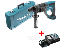 Аккум. перфоратор MAKITA DHR 202 RF в чем. (18.0 В, 1 акк., 3.0 А/ч Li-Ion, 1.9 Дж, вес 3.5 кг)