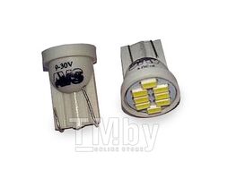 Светодиодная лампочка T099 T10 (W2.1x9.5D)8SMD 3014,блистер 2 шт. (белый) AVS A78459S