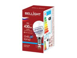 Лампа светодиодная G45 5Вт Е14 6500К LED Bellight