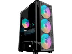 Корпус 1stPlayer FIREBASE X5 Black X5-3G6P-1G6, без БП, ATX