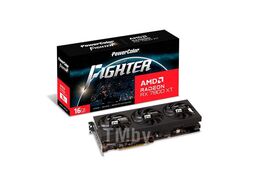 Видеокарта Radeon RX 7800 XT, 16Gb GDDR6 256bit, PowerColor Fighter RX7800XT 16G-F/OC, RTL