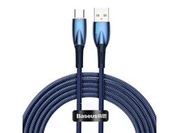 Кабель Baseus CADH000403 Glimmer Series Fast Charging Data Cable USB to Type-C 100W 1m Blue