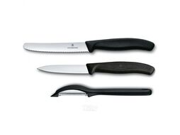 Набор ножей кухон. Victorinox Swiss Classic Paring 6.7113.31 компл.: 3шт черный карт.коробка