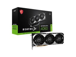 Видеокарта GeForce RTX 4060, 8Gb GDDR6 128bit, MSI RTX 4060 VENTUS 3X 8G, RTL