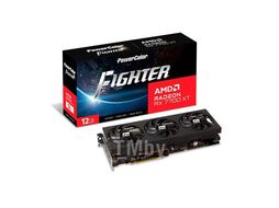 Видеокарта Radeon RX 7700 XT, 12Gb GDDR6 192bit, PowerColor Fighter RX7700XT 12G-F/OC, RTL