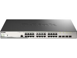 Коммутатор D-Link DGS-1210-28MP/ME/B2A (24 x GE PoE+, 4 x SFP, 370W, L2)