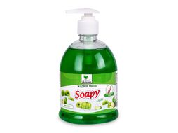 Жидкое мыло "Soapy" Light "Яблоко" с дозатором 500 мл. Clean&Green CG8062