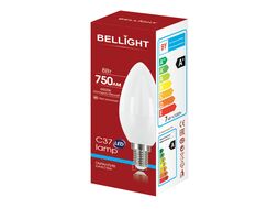 Лампа светодиодная С37 8Вт Е14 6500К LED Bellight