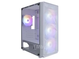 Корпус 1stPlayer FD3-M White FD3-M-WH-4F1-W, без БП, mATX