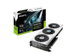 Видеокарта GeForce RTX 4060 Ti, 8Gb GDDR6 128bit, Gigabyte GV-N406TEAGLEOC ICE-8GD, RTL