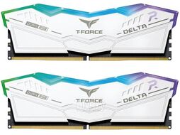 Оперативная память 32Gb Team T-Force Delta RGB White FF4D532G6600HC34DC01, DDR V, PC-52800, 6600MHz, kit 2x16Gb