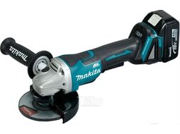 УШМ (болгарка) аккумуляторная MAKITA DGA 508 RME в чем. (18.0 В, 2 акк., 4.0 А/ч, Li-Ion, диск 125х22.0 мм, вибро)