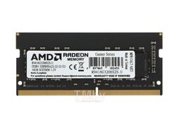 Оперативная память для ноутбука 16Gb AMD Radeon R9 Gamers Series Black R9416G3206S2S-U, SODIMM DDR IV, PC-25600, 3200MHz