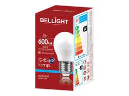 Лампа светодиодная G45 7Вт Е27 6500К LED Bellight